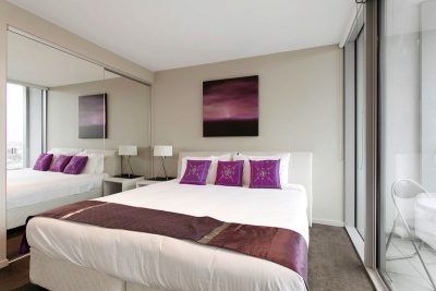 Elegant bedrooms with water views